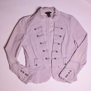 White House Black Market Military Corduroy Blazer
